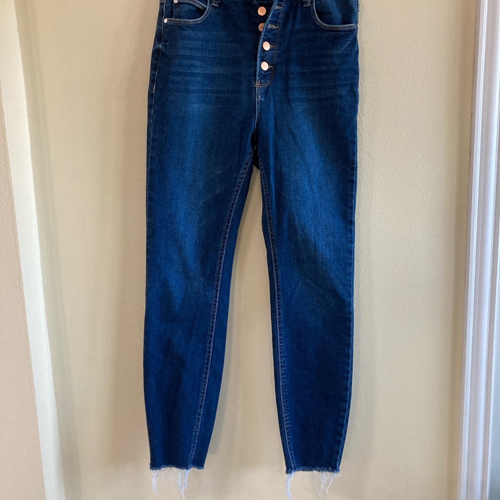 And Now This - High Rise, Skinny Jeans Dark Blue Denim Jeans